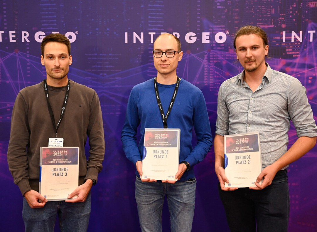 Die Preisträger des Intergeo Next Generation Science and Geoinnovation Awards: